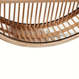 Handgemaakte Bamboe Wandplank - Uniek Rond Ontwerp voor Stijlvolle Opslag