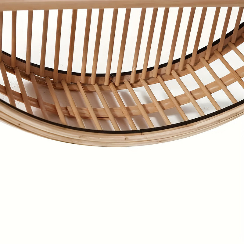 Handgemaakte Bamboe Wandplank - Uniek Rond Ontwerp voor Stijlvolle Opslag