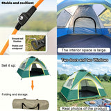 Snelle Opzet 4-Persoons Camping Tent – Ademend en Winddicht Schuilplaats