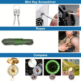 SurviveX Outdoor Survival Kit - Essentiële Gereedschappen voor Avonturen en Noodsituaties