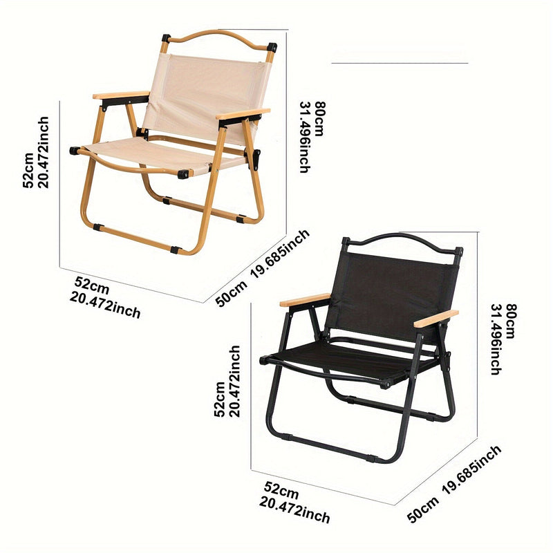 Draagbare Opvouwbare Campingstoel – Robuust Aluminium Frame en Comfortabele Zitting