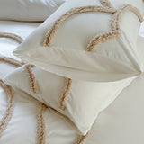 Tufted Beddengoed Set – Bedsprei en Kussenhoezen met Grote Bloemdesign