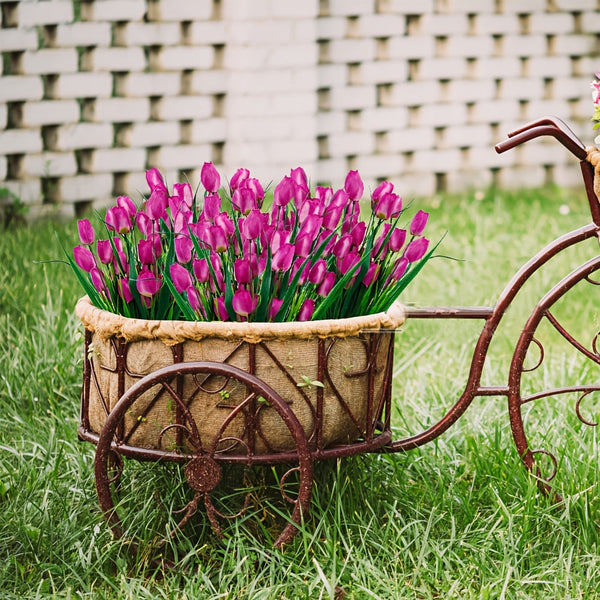 Set van 6 Bundels Kunst Tulpen – UV-bestendig en Realistisch voor Tuin- en Interieurdecoratie