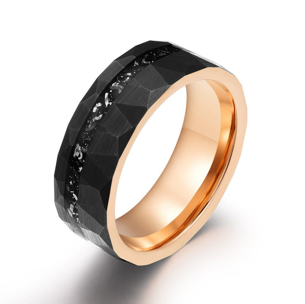 8mm Zwarte Toermalijn Wolfraamcarbide Ring - Ares