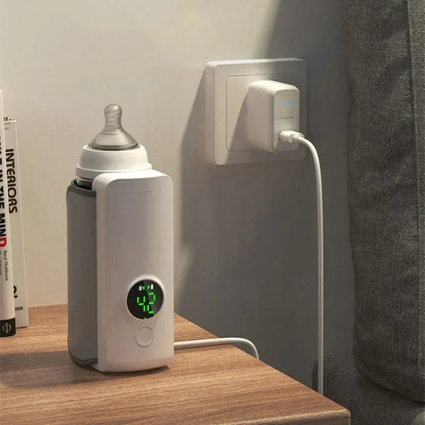 Draagbare babyflesverwarmer met temperatuurregeling – WarmEase