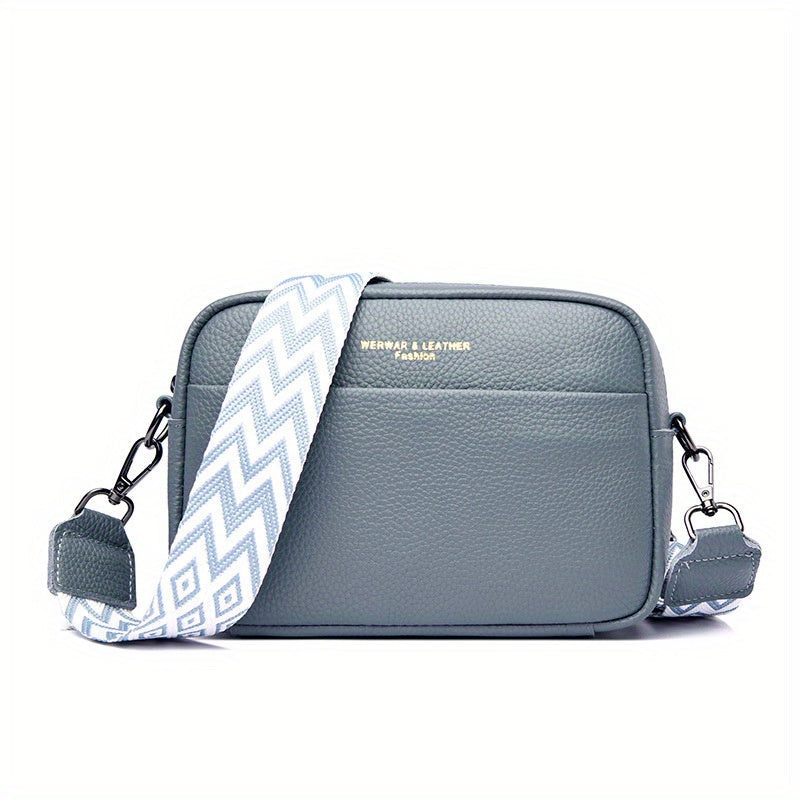 Echte Leren Crossbody Tas – Praktisch en Trendy met Gitaar Schouderband