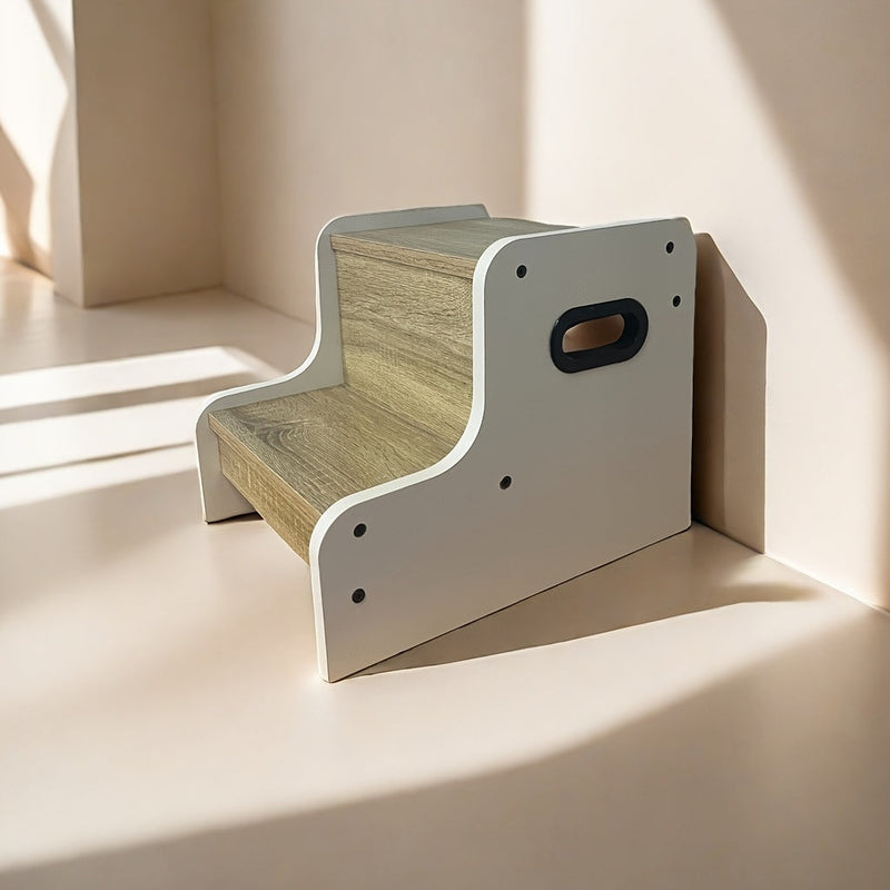 Rustieke Houten Stapelstoel - Voor Gemak en Veiligheid