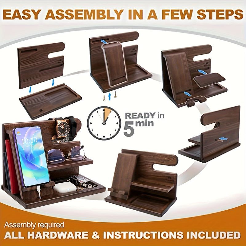 Stijlvolle houten opbergstandaard – Voor een georganiseerde ruimte