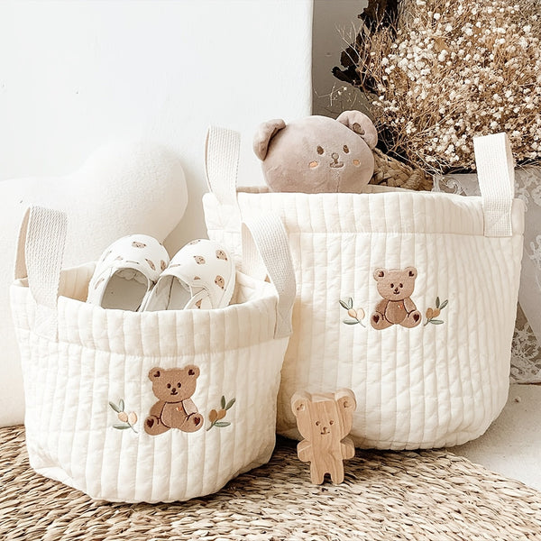 Gequiltete Stoffopbergtas voor de kinderkamer – 1+1 Gratis