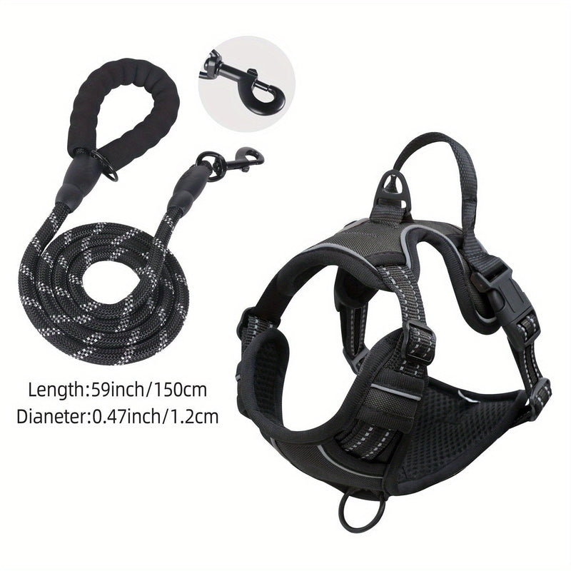 Reflecterend Hondenharnas met Leash Set - Verstelbaar en Veilig voor Wandelen en Training