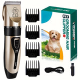 Draadloze Huisdiertrimmer – USB Oplaadbaar en Stil voor Honden en Katten
