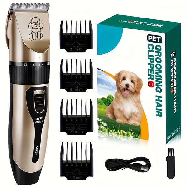 Draadloze Huisdiertrimmer – USB Oplaadbaar en Stil voor Honden en Katten