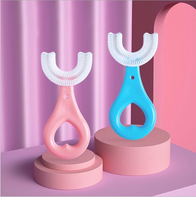 Kinder tandenborstel met U-vorm – Zachte 360°-reiniging voor elke leeftijd