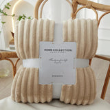 Brede Gestreepte Flanellen Fleece Dekentje – CozyStripe