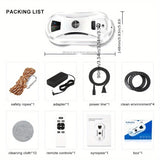 Volledig Automatische Raamreiniger – Intelligente Glasschrobber met Afstandsbediening voor Efficiënt Schoonmaken