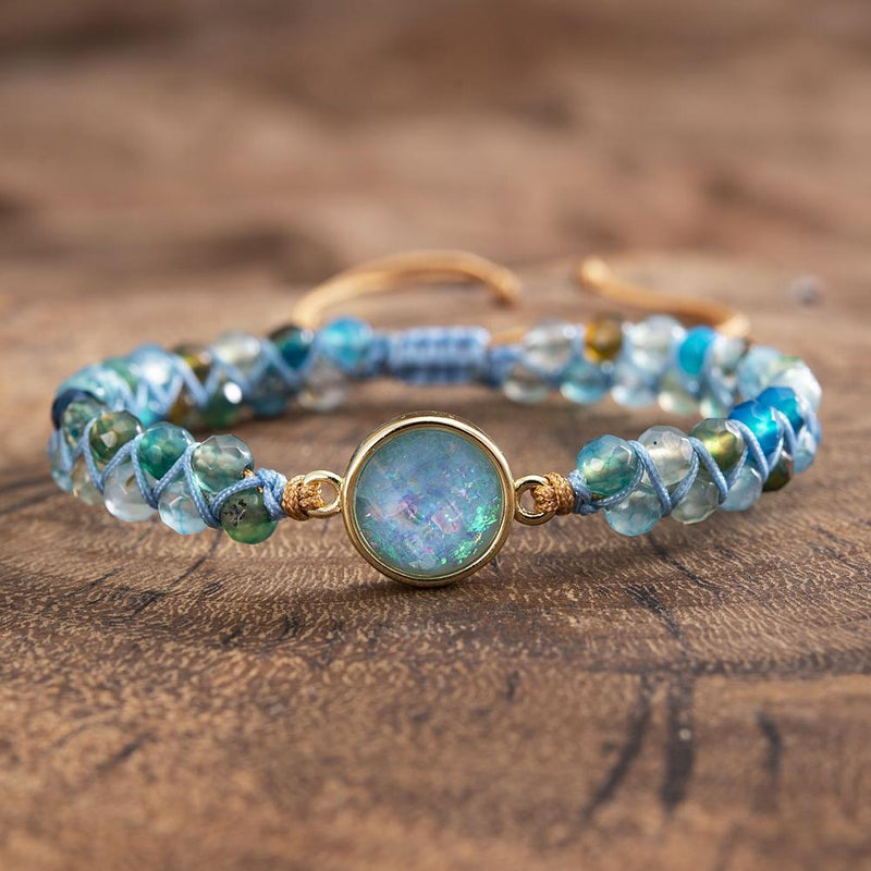 Hypnotiserend Blauwe Opal Armband - Liora