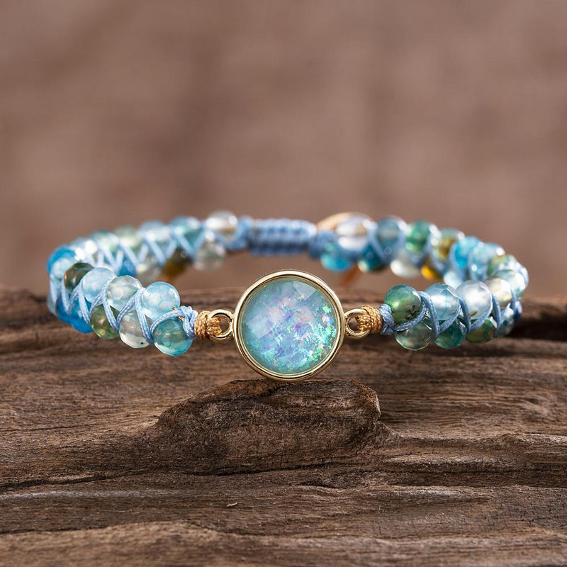 Hypnotiserend Blauwe Opal Armband - Liora