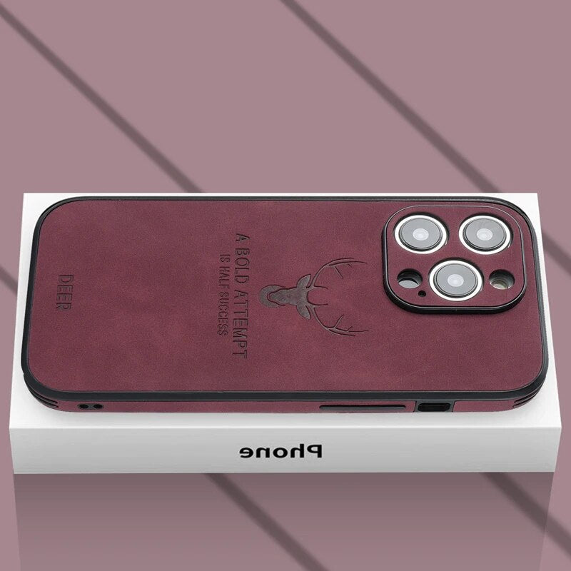 Luxe Hirschleder iPhone Hoes - Veltro