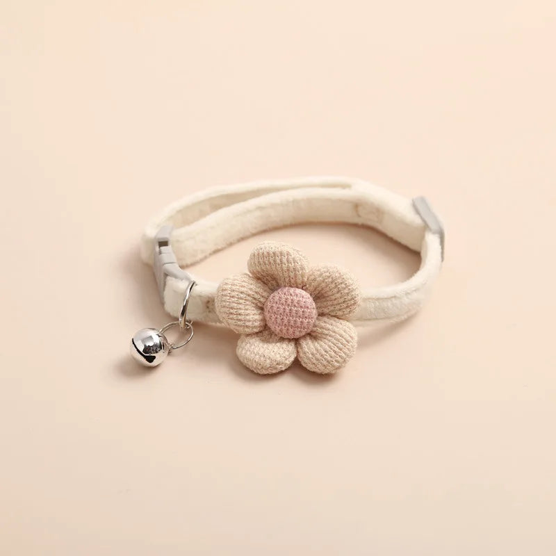 Verstelbaar kattenhalsband met bloem - FlowerCharm