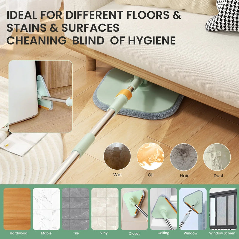 Zelfroterende V mop met emmer - SpinMop