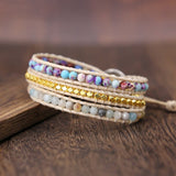 Essentiële Jaspis-Wickelarmband – Amarilis