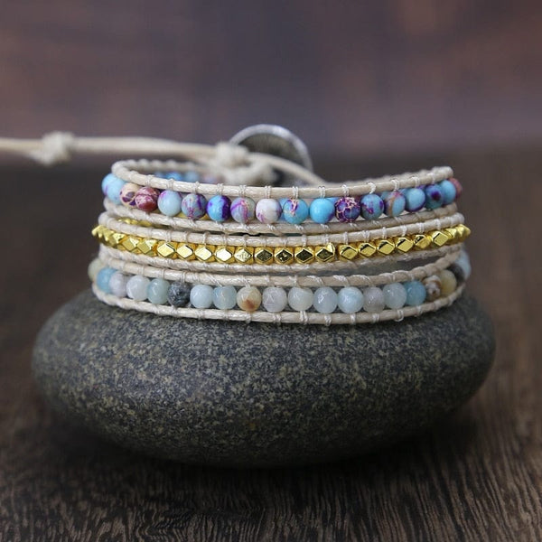 Essentiële Jaspis-Wickelarmband – Amarilis