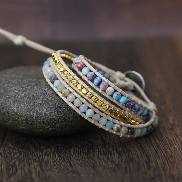 Essentiële Jaspis-Wickelarmband – Amarilis