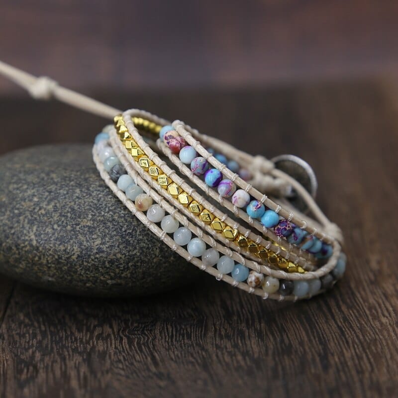Essentiële Jaspis-Wickelarmband – Amarilis