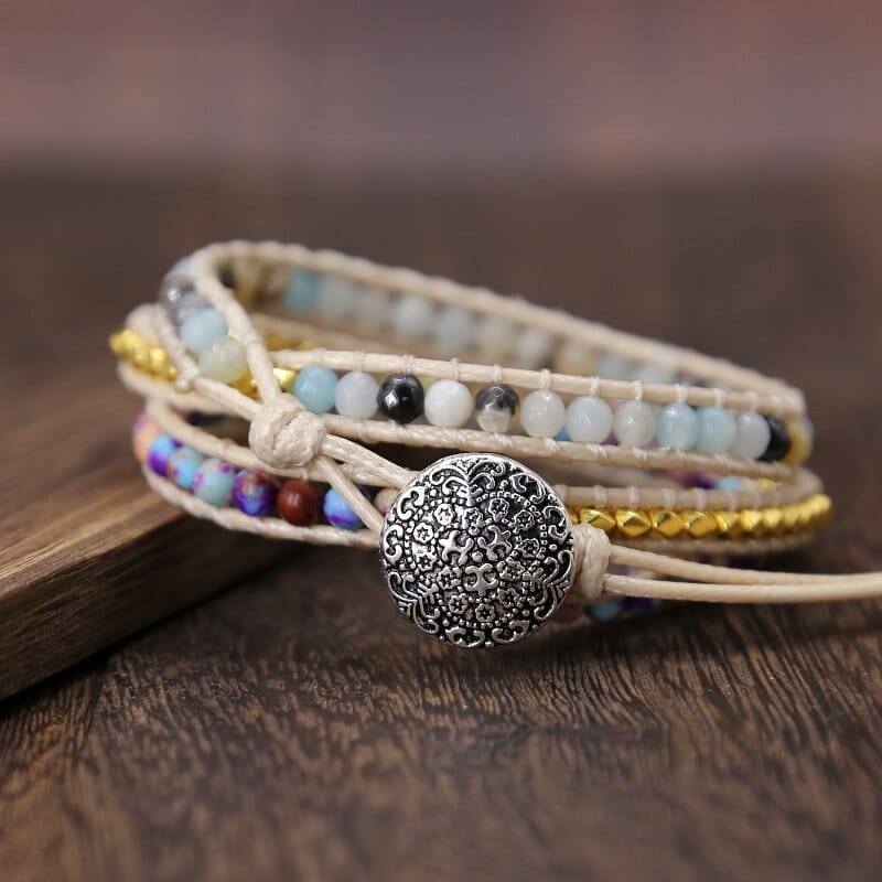Essentiële Jaspis-Wickelarmband – Amarilis