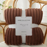 Brede Gestreepte Flanellen Fleece Dekentje – CozyStripe