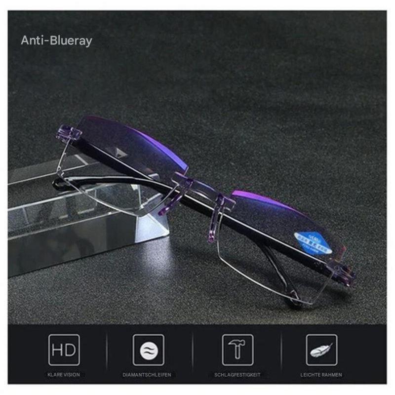 Bril met blauwlichtfilter en multifocale lenzen – VisionGuard