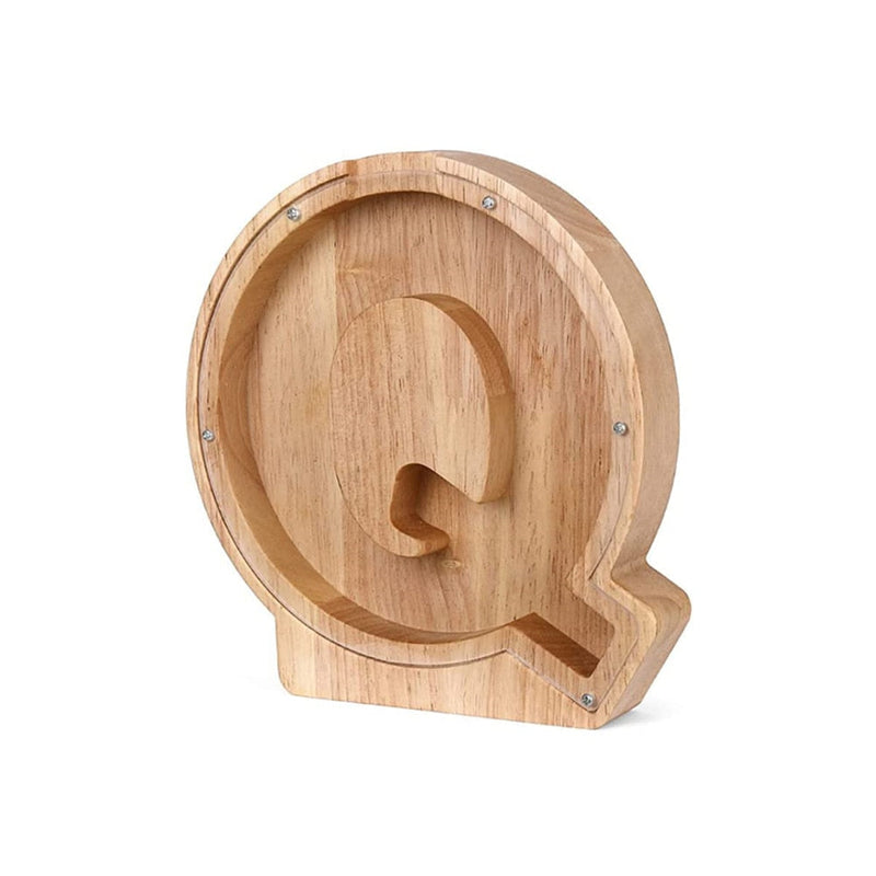 Houten Alfabet Spaarvarken - LetterSaver
