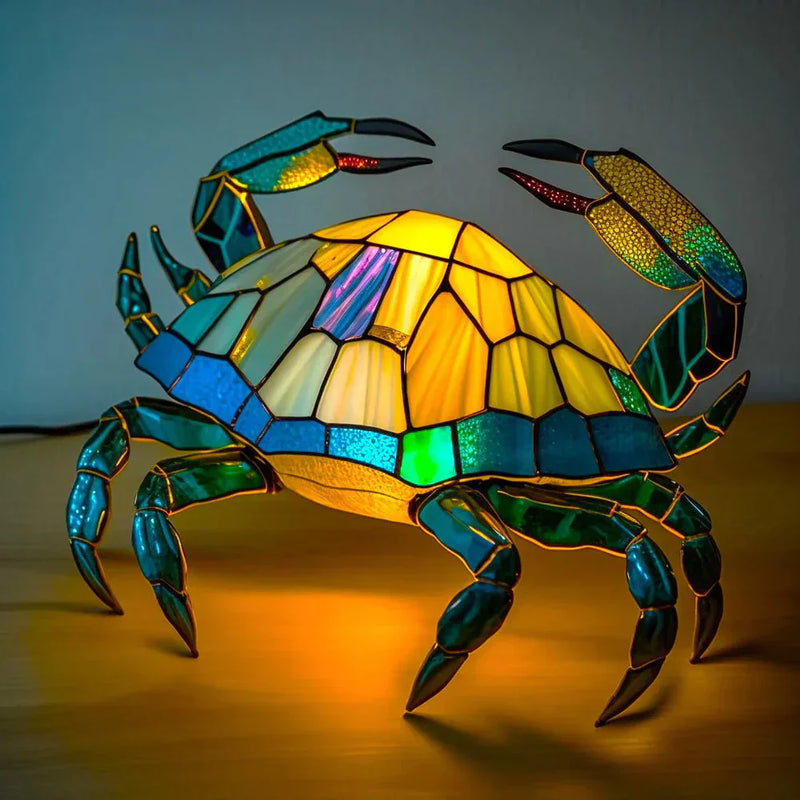 Artistieke Glasmozaïek Dierenlamp – Kleur en Sfeer in Huis
