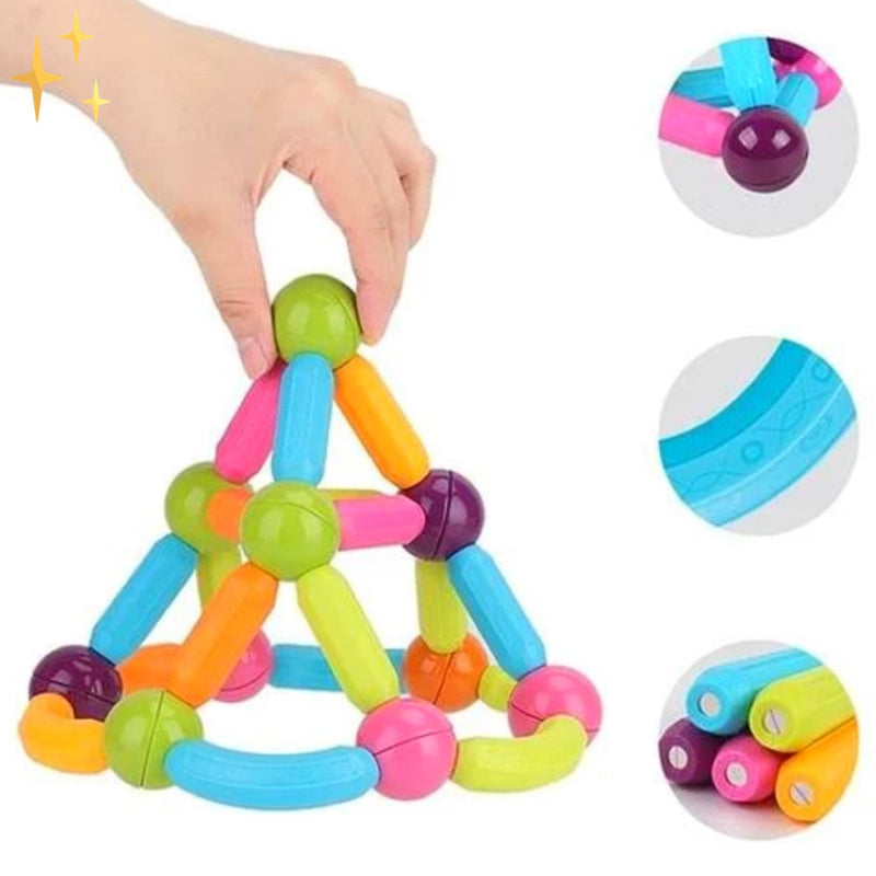 64-delige Magnetische Bouwstenen - Creatix