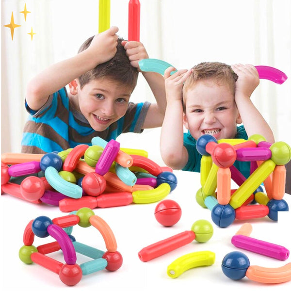 64-delige Magnetische Bouwstenen - Creatix