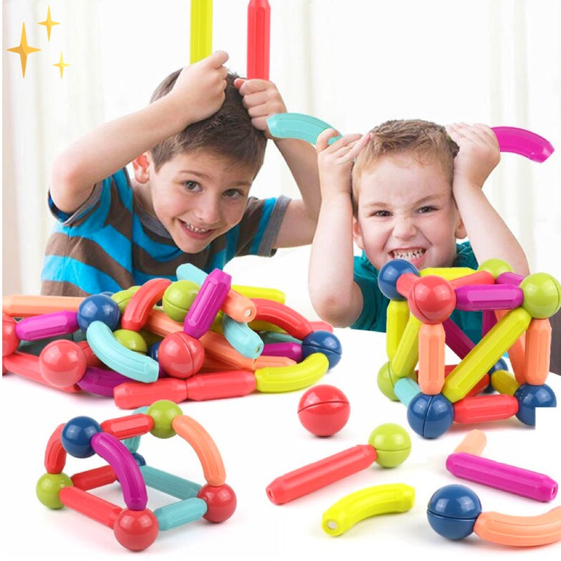 64-delige Magnetische Bouwstenen - Creatix