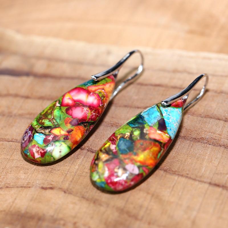 Spirituele Jaspis Druppel Oorbellen – Nerida