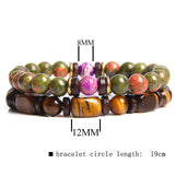 Afrikaans Turkoois & Tijgeroog Armband - Naya