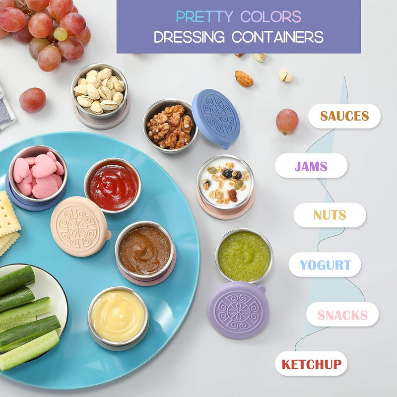 Lekkende Saucenbekers van RVS (6 stuks) – FlavorPods