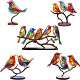 Kleurige Vogels op Tak Decoratieve Sculptuur - ColorBirds