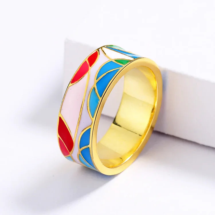 Klassieke Emaille-Zirkonia Ring – Nadia