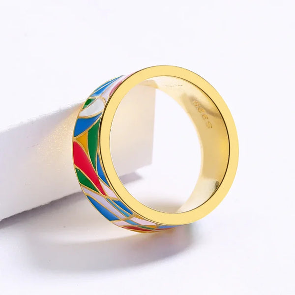 Klassieke Emaille-Zirkonia Ring – Nadia