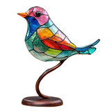 Kleurige Vogels op Tak Decoratieve Sculptuur - ColorBirds