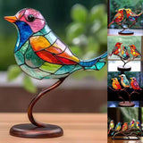 Kleurige Vogels op Tak Decoratieve Sculptuur - ColorBirds