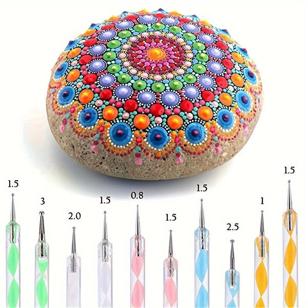 Mandala Dotting Tools Set – Voor Creatieve Schilderingen en Rock Art