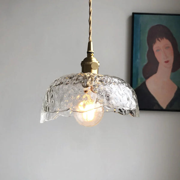Elegante Glazen Hanglamp – Moderne Messing & Glazen Hanglamp