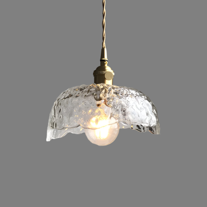 Elegante Glazen Hanglamp – Moderne Messing & Glazen Hanglamp