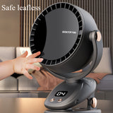 Draagbare Bladloze Ventilator met Digitaal Display – Stille en Oplaadbare Koeling voor Binnen en Buiten