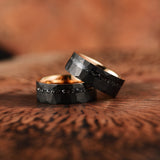 8mm Zwarte Toermalijn Wolfraamcarbide Ring - Ares
