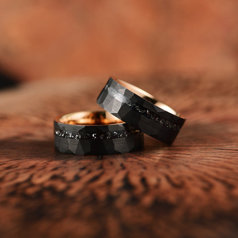 8mm Zwarte Toermalijn Wolfraamcarbide Ring - Ares